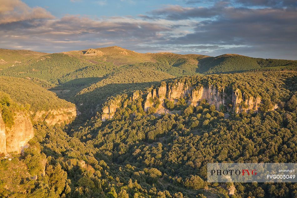 Sardinian hinterland. Barbagia of Seulo towards Sadali village.