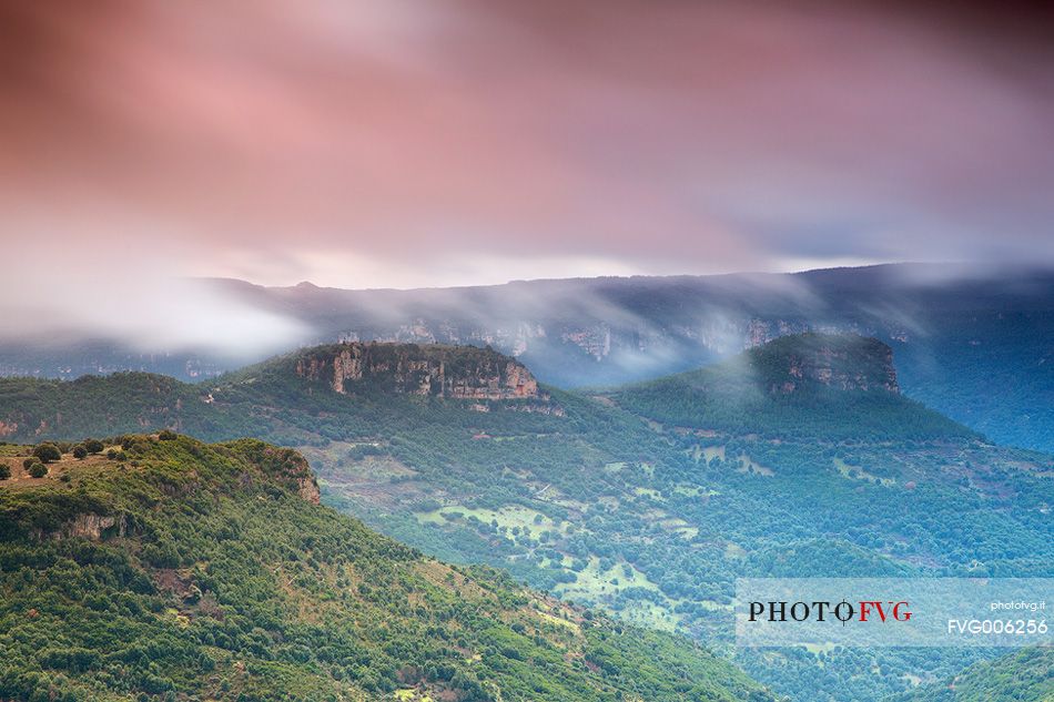 Landscape from Monte Perdedu in the Barbagia of Seulo (Sardinia)