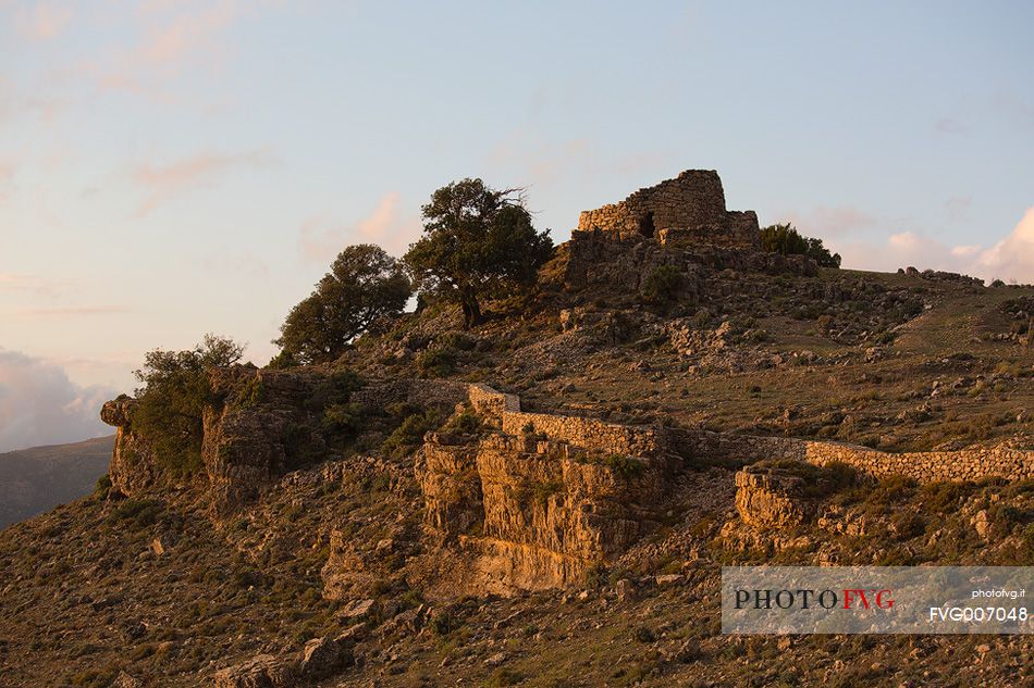Nuraghe Ardasai (Barbagia) taken at sunset, perched in a lovely location and strategically perfect.