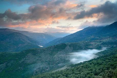 Moments of particular fascination during sunrise in Barbagia (Sardinia)