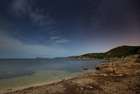 Teulada Cape by night, Sulcis-Iglesiente, Sardinia, Italy