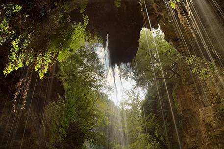 Barbagia, in the heart of Sardinia, a small waterfall called 