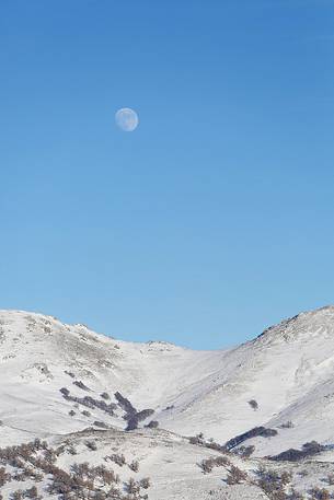 Snow cloaked in white landscape in the Barbagia of Sardinia. Snow cloaked in white landscape in the Barbagia of Sardinia.