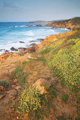 The Sardinian coast in Chia always leaves with bated breath for the beauty of its sea and smells of the Mediterranean, Domus de Maria, Sulcis-Iglesiente, Sardinia, Italy