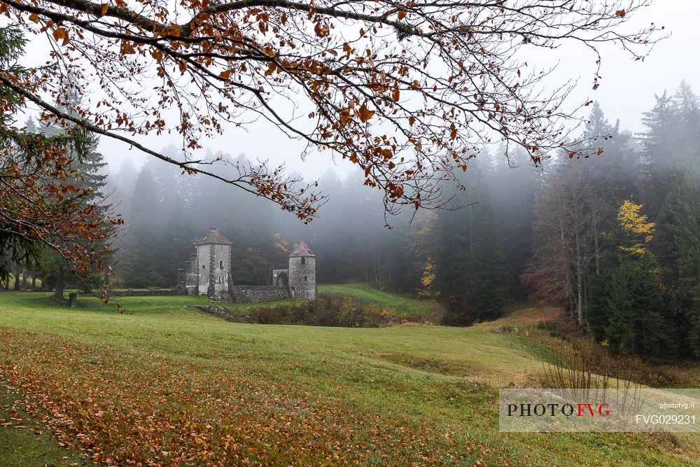 Remains of small castle on Masun, Ilirska Bistrica, Kneak, Slovenia