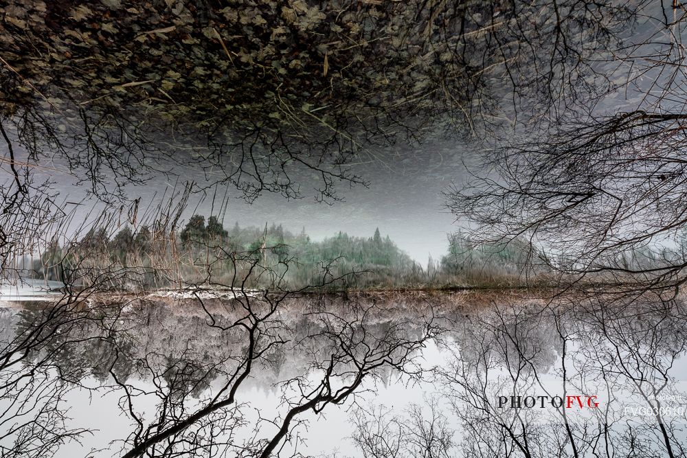 Winter in Plitvice Lakes National Park, Lika-Senj County, Karlovac County, Croatia.