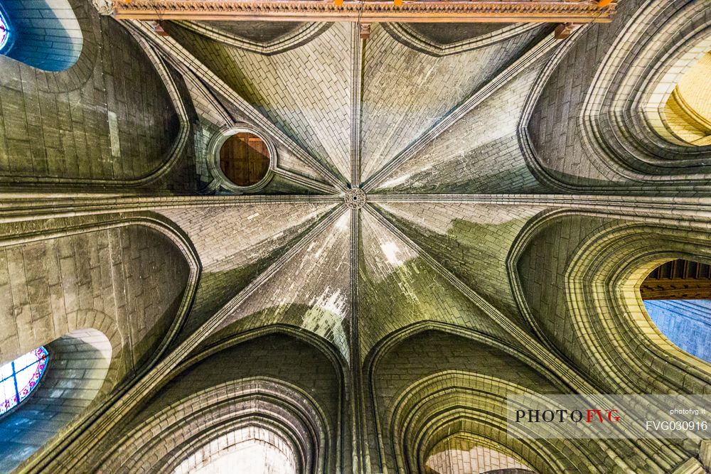 Inside of the Notre Dame de Paris Cathedral, France