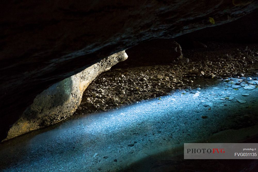 Inside view of the Green Caves of Pradis, Clauzetto, Friuli Venezia Giulia, Italy.