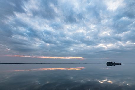 Sunset on the lagoon of Grado, Gorizia, Italy Sunset on the lagoon of Grado, Gorizia, Italy