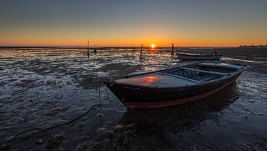 Sunset on the beach of Grado, Gorizia, Italy