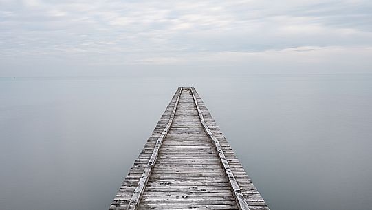 Pier to infinity, Lido di Jesolo, Venice, Italy.