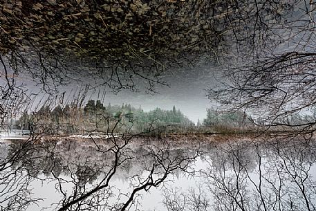 Winter in Plitvice Lakes National Park, Lika-Senj County, Karlovac County, Croatia.