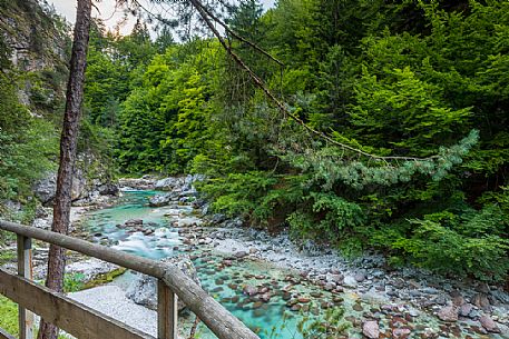 The Slizza gorge or Orrido dello Slizza in the Julian Alps, Tarvisio, Friuli Venezia Giulia, Italy.