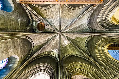 Inside of the Notre Dame de Paris Cathedral, France