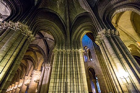 Inside of the Notre Dame de Paris Cathedral, France.