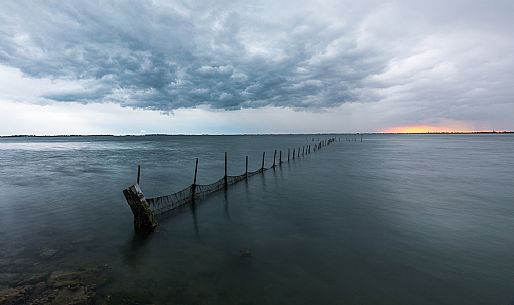 Estuary of the river Aussa Corno, San Giorgio di Nogaro, Marano Lagoon, Friuli Venezia Giulia, Italy. 