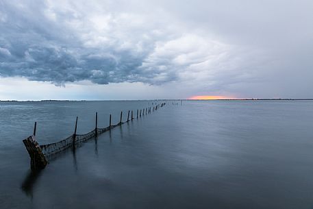 Estuary of the river Aussa Corno, San Giorgio di Nogaro, Marano Lagoon, Friuli Venezia Giulia, Italy. 