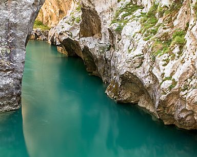 Forra del Cellina river natural reserve, dolomites friulane, Friuli Venezia Giulia, Italy.