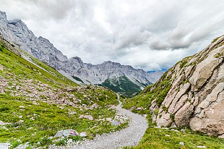 Carnic Alps View from Geo Trail Wolayersee In Lesachtal, Carinthia, Austria.