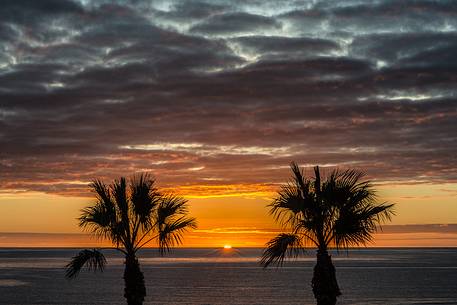 Sunrise by Puerto del Carmen, Lanzarote, Canary Islands, Spain, Europe