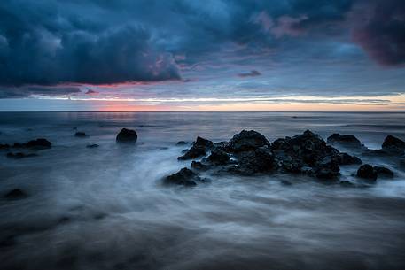 Sunrise by Playa Matagorda, Puerto del Carmen, Lanzarote, Canary islands, Spain, Europe