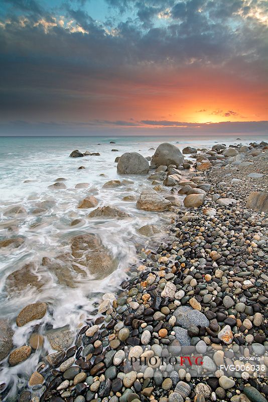 Sunset at Palizzi BeachAfrico Cliff