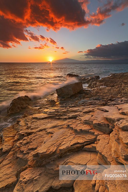 Sunset at Leucopetra Cliff