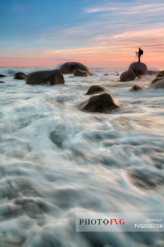 Sunset at Palizzi BeachAfrico Cliff