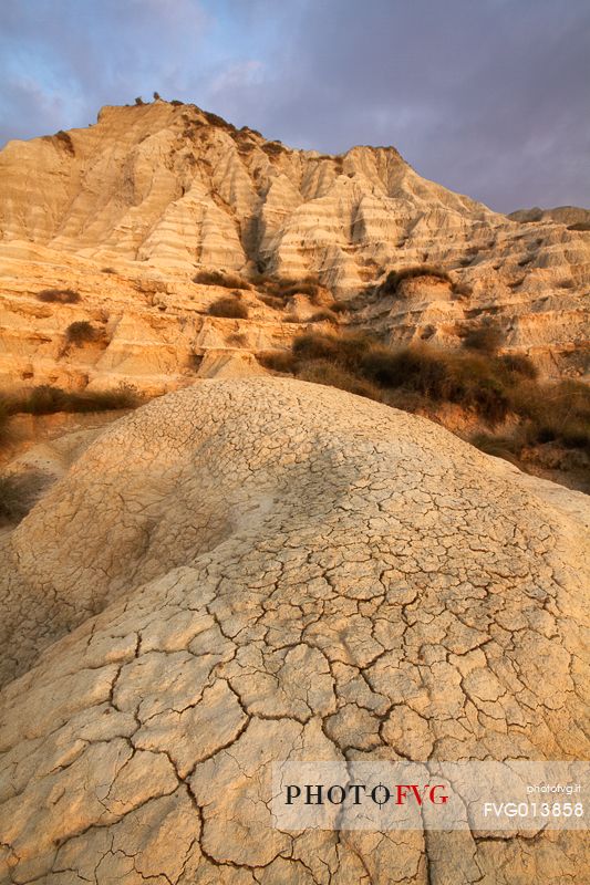 The white badland of Spropoli photographed at dawn
