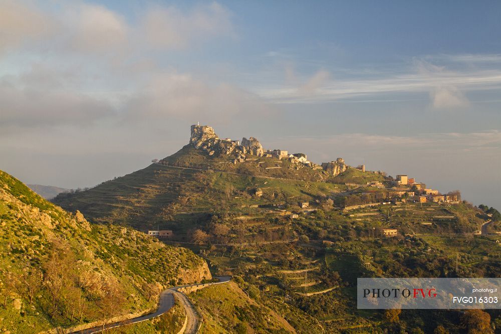 Bova Superiore at sunset