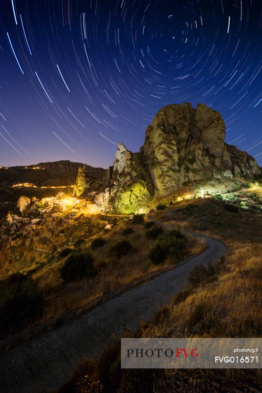 One star trails in Pentedattilo