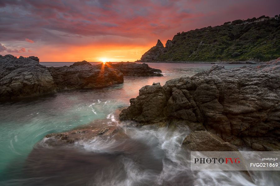 Sunset at Capo Vaticano, Calabria, Italy