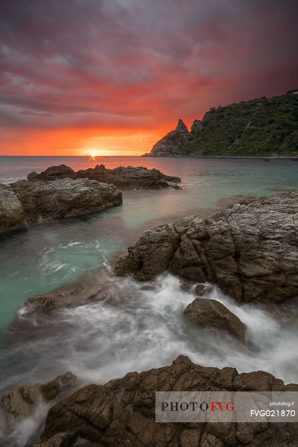 Sunset at Capo Vaticano, Calabria, Italy