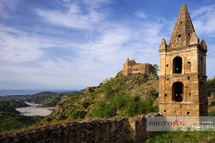 The Castel Ruffo castle of Amendolea, Aspromonte, Calabria, Italy