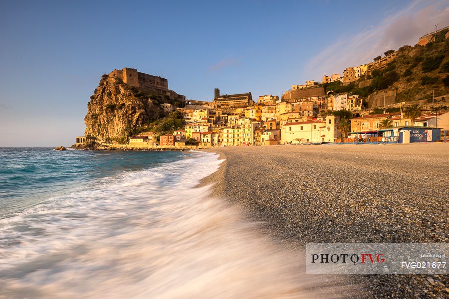 Scilla village and castel Ruffo castle, Calabria, Italy