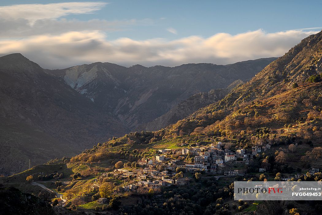 Old village of Chorio of Roghudi, Amendolea valley, Aspromonte, Calabria, Italy