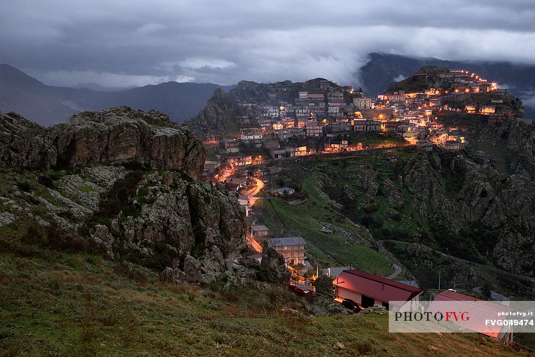 Roccaforte Del Greco in a foggy day