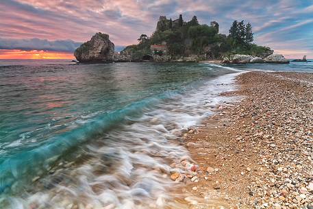 The Isola Bella of Taormina photographed at daw