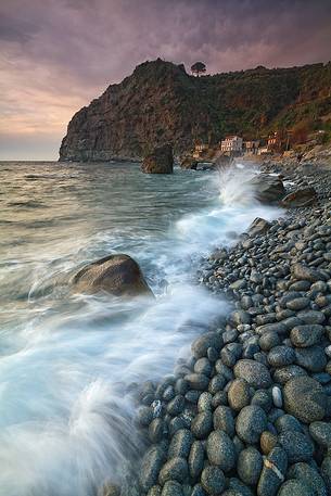 Sunset at Marinella Beach in Palmi