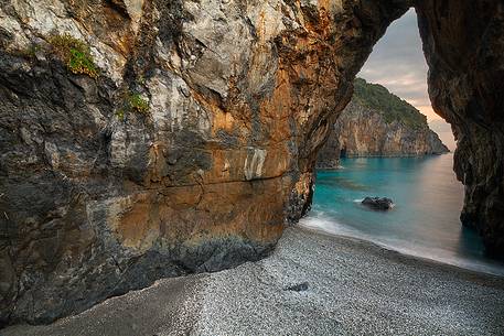 Sunset at the beach of Arcomagno, Cedri Coast