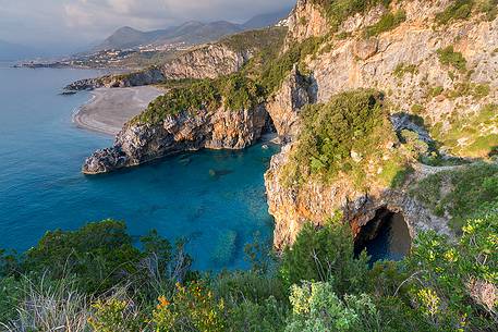 Sunset at the beach of Arcomagno, Cedri Coast