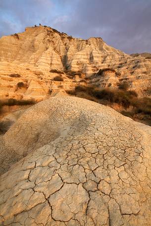 The white badland of Spropoli photographed at dawn