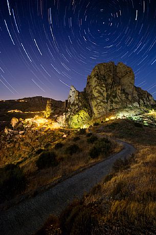 One star trails in Pentedattilo