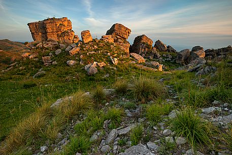 The Fortresses of Prastar at sunset, Montebello Jonico, Calabria, Italy