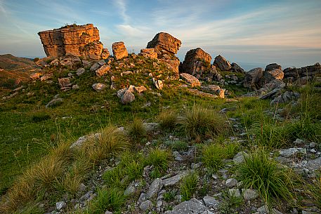 The Fortresses of Prastarà at sunset, Montebello Jonico, Calabria, Italy The Fortresses of Prastarà at sunset, Montebello Jonico, Calabria, Italy