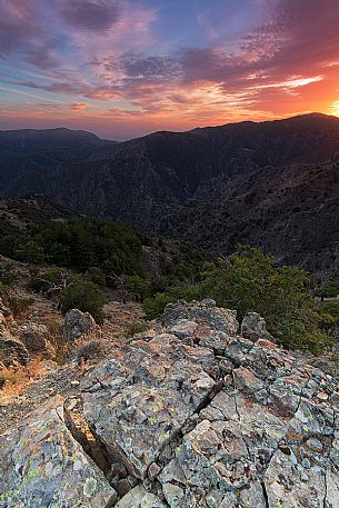 Sunset in the Aspromonte National Park, Calabria, Italy