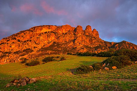 Monte Tre Pizzi mount , near Cimin, at dawn, Calabria, Italy, Europe