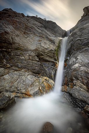Long exposure at the Colella waterfall, Aspromonte national park, Calabria, Italy, Europe