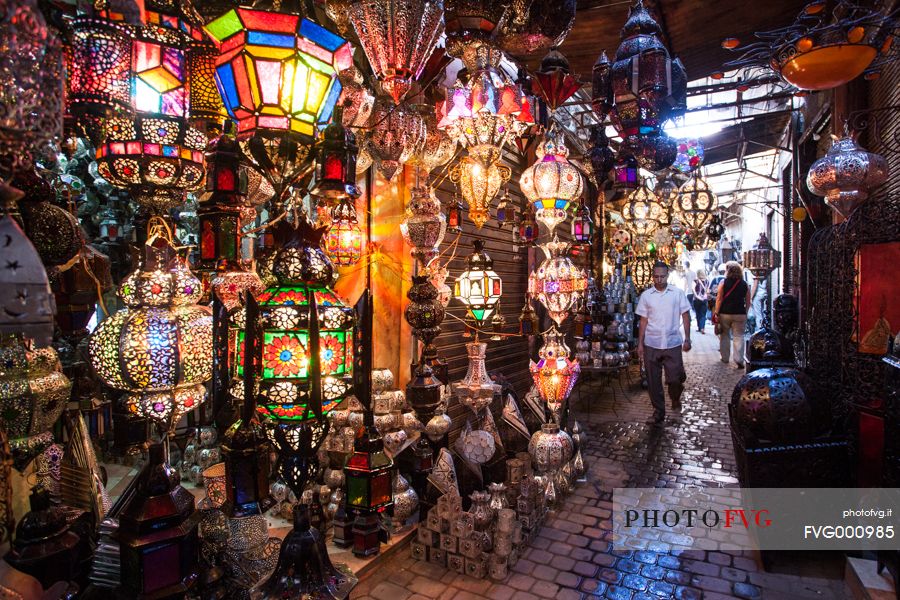 Typical Moroccan souk