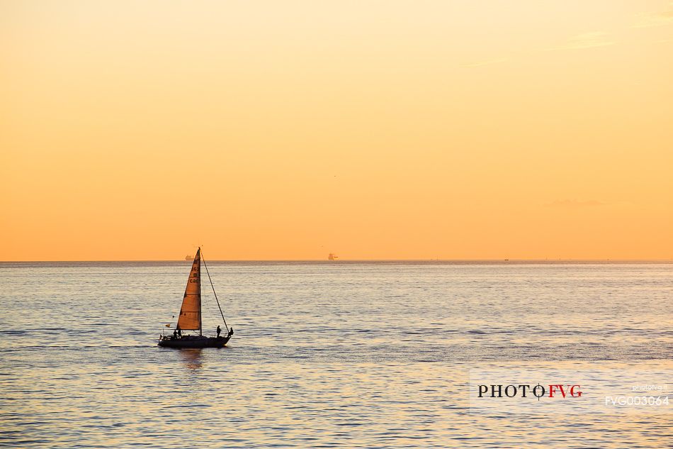 Boat at sunset